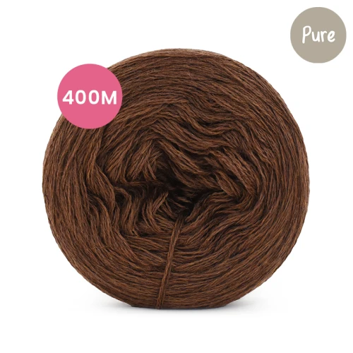 KOKONEK Mono Pure jeden kolor - brąz, 3 nitki, 400 m, 80 g - GOTOWY
