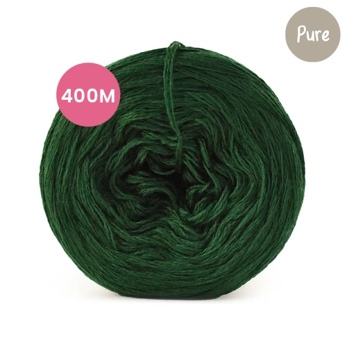 KOKONEK Mono Pure jeden kolor - głęboka zieleń, 3 nitki, 400 m, 80 g - GOTOWY