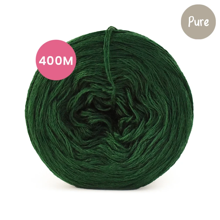 KOKONEK Mono Pure jeden kolor - głęboka zieleń, 3 nitki, 400 m, 80 g - GOTOWY