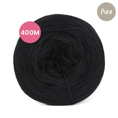 KOKONEK Mono Pure jeden kolor - czerń, 3 nitki, 400 m, 80 g - GOTOWY