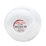 Kordonet Muza 50 / 50 g / 0400 bílá