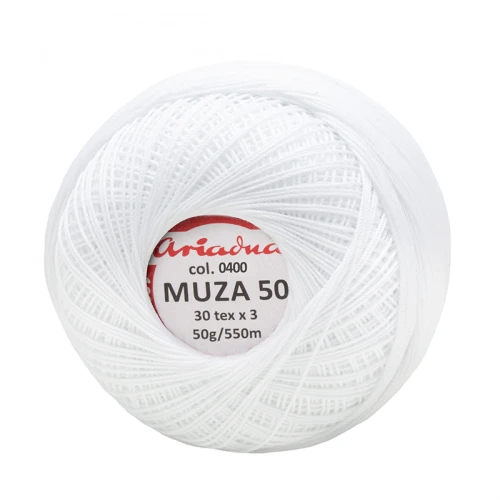 Kordonek Muza 50 / 50 g / 0400 biel