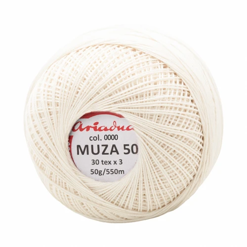 Kordonek Muza 50 / 50 g / 0000 naturalny