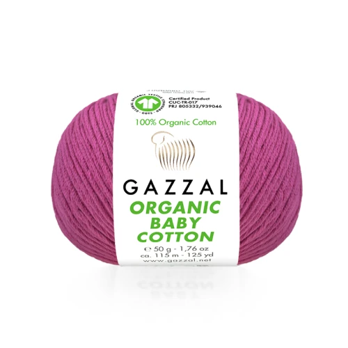 Włóczka Gazzal Organic Baby Cotton 454 / piwonia