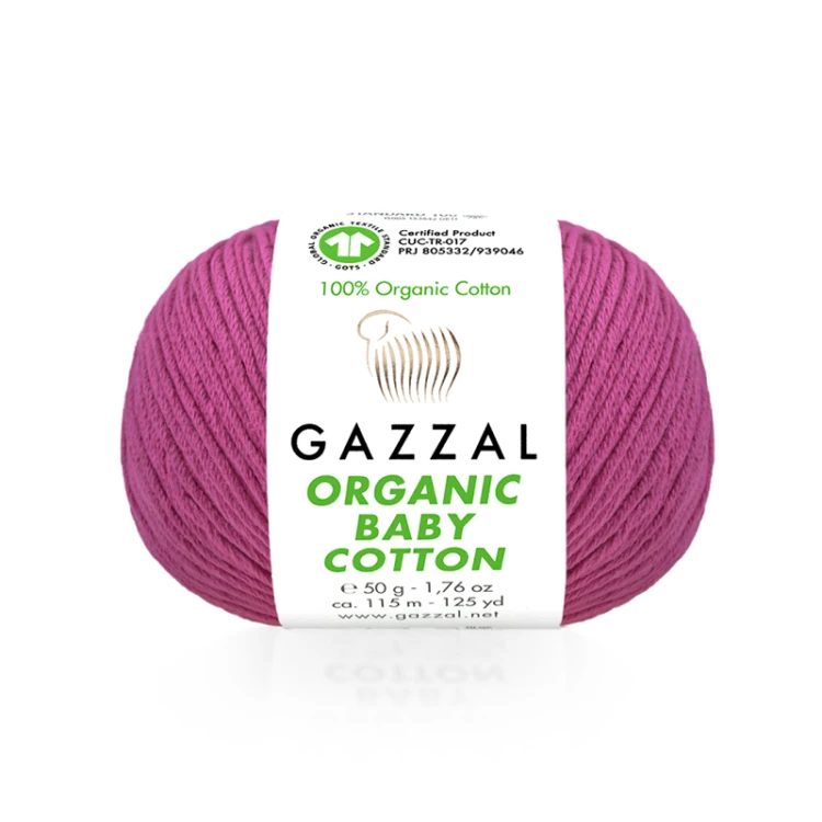 Włóczka Gazzal Organic Baby Cotton 454 / piwonia