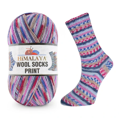Włóczka skarpetkowa Himalaya Wool Socks Print S32-04