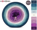 KOKONEK_Merino 9K 18 GOTOWY - Navy/petrol II/patyna/lodowy błękit/ krem/brudny róż/wrzos/cyklamen/śliwka, 3 nitki, 1400 m, 300 g