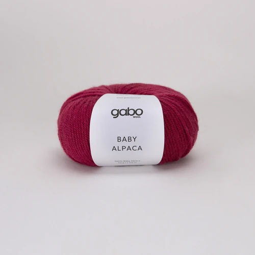 Włóczka Gabo Wool Baby Alpaca 1216 / burgundowa czerwień