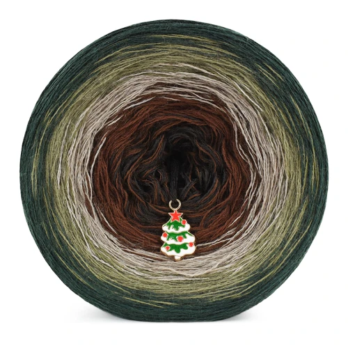 KOKONEK Merino 820 Sugar and spice - Butelkowa zieleń/khaki/orzech melanż/brąz/czekolada
