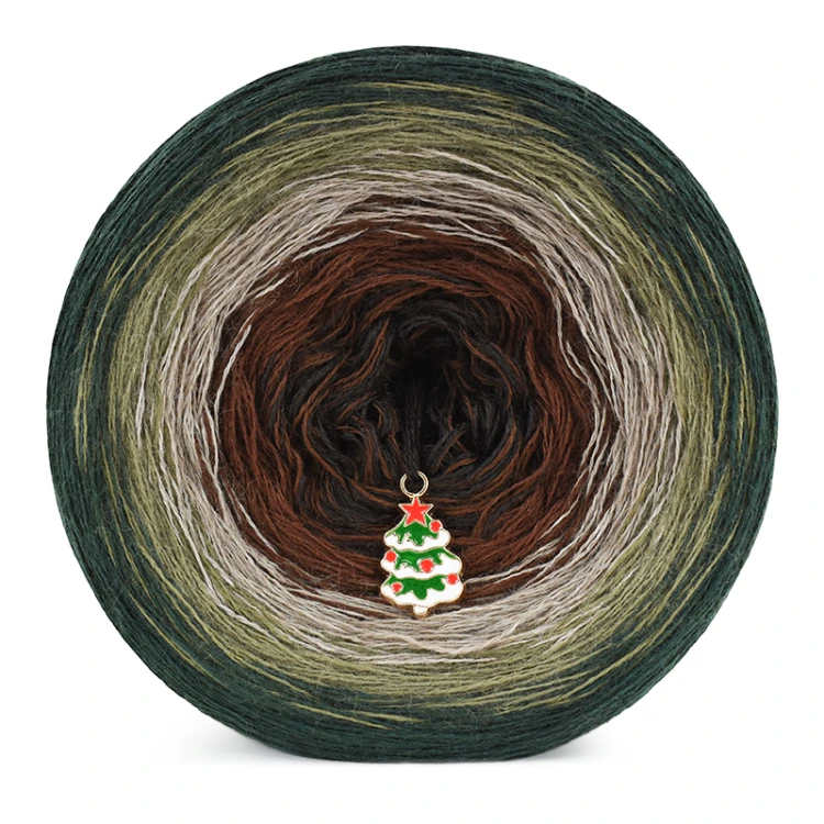 KOKONEK Merino 820 Sugar and spice - Butelkowa zieleń/khaki/orzech melanż/brąz/czekolada