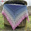 KOKONEK Merino 821 Icy pink Christmas - Chłodny róż/jasny róż/jasny szary melanż/jasny niebieski/atrament