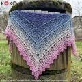 KOKONEK Merino 821 Icy pink Christmas - Chłodny róż/jasny róż/jasny szary melanż/jasny niebieski/atrament