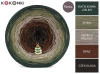 KOKONEK Merino 820 Sugar and spice - Butelkowa zieleń/khaki/orzech melanż/brąz/czekolada