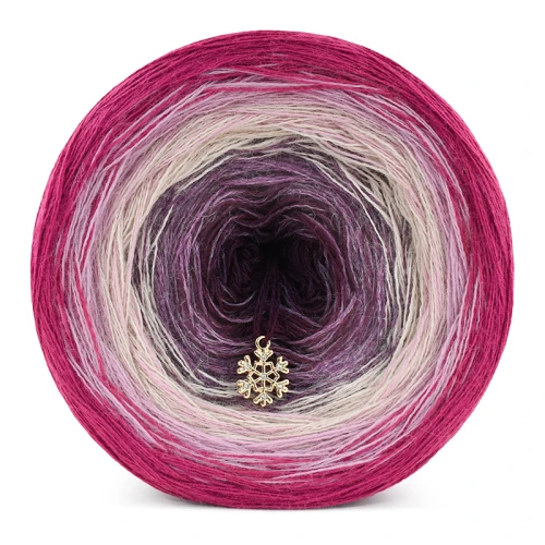 KOKONEK Merino 823 Home, sweet home - Fuksja/brudny róż/nude/blady fiolet melanż/wino