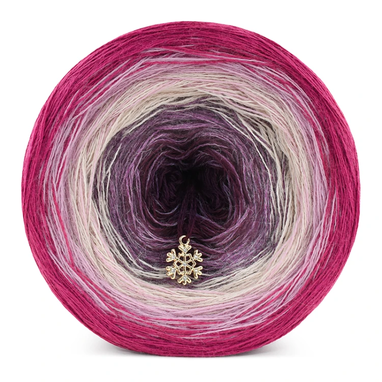 KOKONEK Merino 823 Home, sweet home - Fuksja/brudny róż/nude/blady fiolet melanż/wino