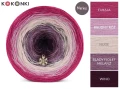 KOKONEK Merino 823 Home, sweet home - Fuksja/brudny róż/nude/blady fiolet melanż/wino