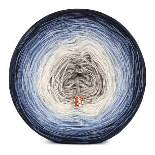 KOKONEK Merino 825 Crystal frost - Melanit/szaroniebieski melanż/jasny błękit/jasny beż/cappuccino
