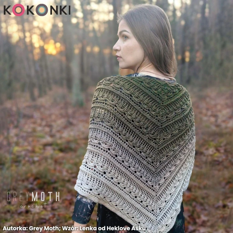 KOKONEK Merino 824 - Lniany/safari/orzech melanż/khaki/khaki melanż