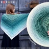 KOKONEK Merino 818 White bear - Krem/lodowy błękit/patyna/morski/ciemna mięta