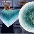 KOKONEK Merino 818 White bear - Krem/lodowy błękit/patyna/morski/ciemna mięta