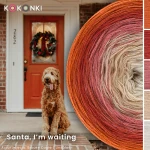 KOKONEK Merino 822 Santa / I'm waiting - Koniak/cegła/malwa/ciepły beż/jasny beż