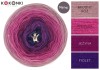 KOKONEK Merino 490 - Brudny róż/piwonia/jeżyna/fiolet