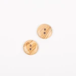 Dřevěný knoflík Drops / 15 mm / srdce / 1 ks. / 814