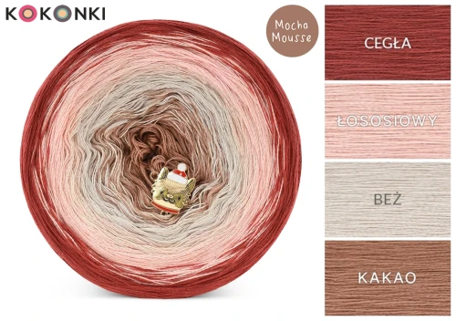 KOKONEK Nature NT064 Mocha Mousse 1 - Cegła/łososiowy/beż/kakao