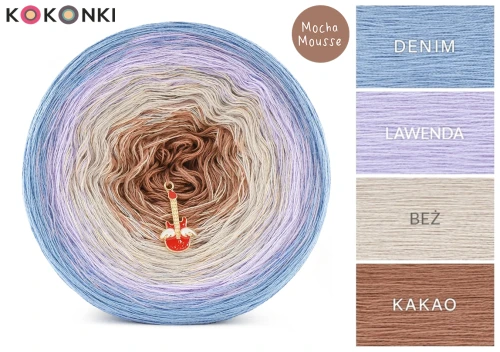 KOKONEK Nature NT033 Mocha Mousse 2 - Denim/lawenda/beż/kakao