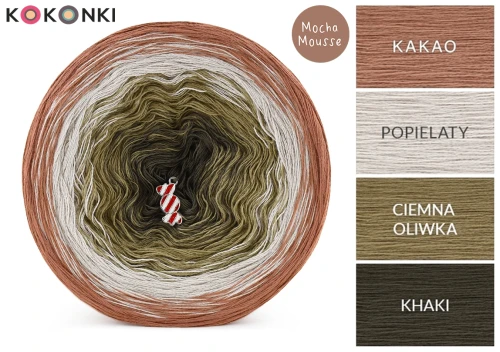 KOKONEK Nature NT032 Mocha Mousse 3 - Kakao/popielaty/ciemna oliwka/khaki