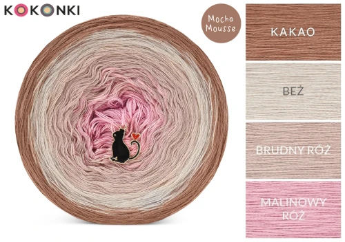 KOKONEK Nature NT031 Mocha Mousse 4 - Kakao/beż/brudny róż/malinowy róż