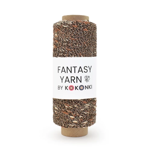 Nić / Włóczka fantazyjna FANTASY YARN by KOKONKI / tweed / toffi / szpulka ~ 400 m