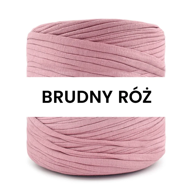 T-shirt Yarn Cotton Spaghetti / brudny róż