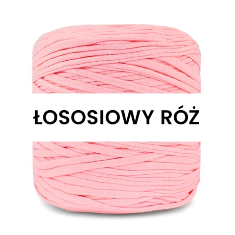 T-shirt Yarn Cotton Spaghetti / łososiowy róż
