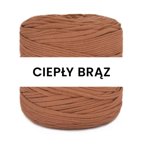 T-shirt Yarn Cotton Spaghetti / ciepły brąz