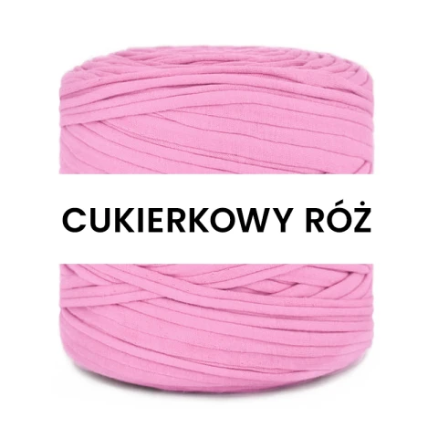 T-shirt Yarn Cotton Spaghetti / cukierkowy róż
