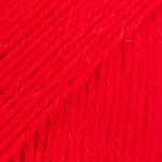 Włóczka Drops Flora 33 / głęboka czerwień / uni colour 