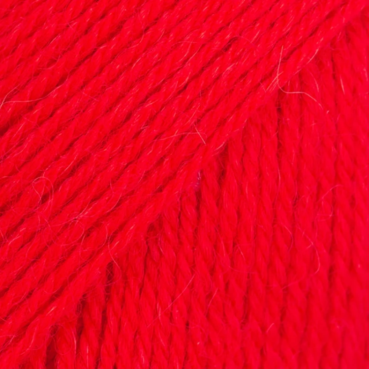 Włóczka Drops Flora 33 / głęboka czerwień / uni colour