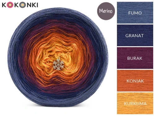 KOKONEK Merino 830 TSJ Sorpresa - Fumo/granat/burak/koniak/kurkuma