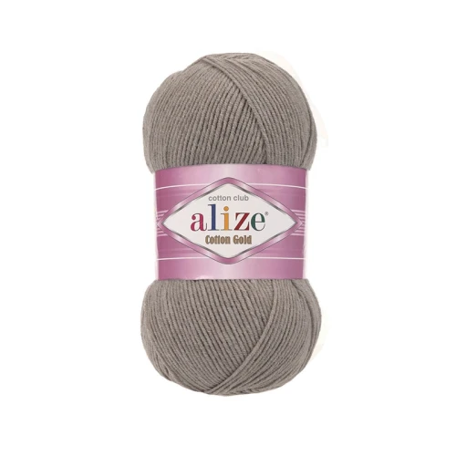 Włóczka Alize Cotton Gold 827 / szarobeżowy / 100g