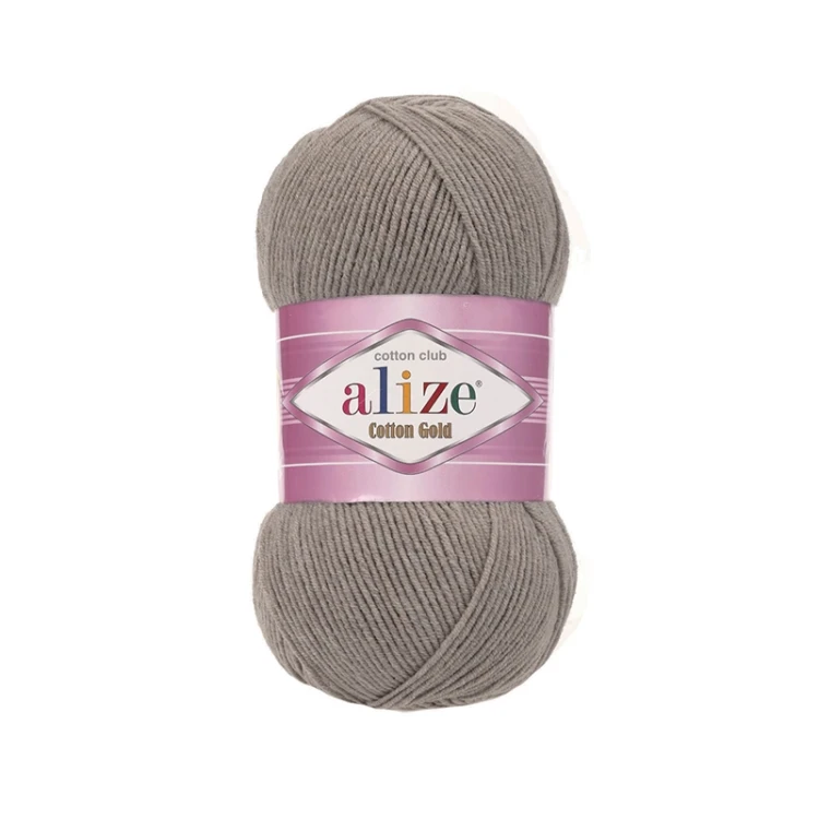 Włóczka Alize Cotton Gold 827 / szarobeżowy / 100g