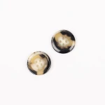 Knoflík Drops imitacja rogu mocha / 18 mm / 712