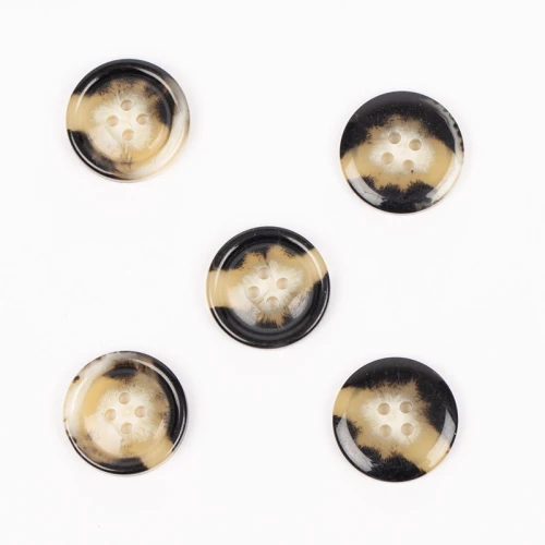 Guzik Drops imitacja rogu mocha / 18 mm / 712