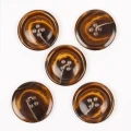 Guzik Drops imitacja rogu drewno tekowe / 25 mm / 708