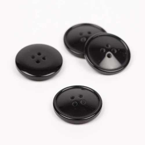 Guzik Drops imitacja rogu czerń / 20 mm / 717