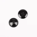 Guzik Drops imitacja rogu czerń / 20 mm / 717