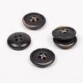 Guzik Drops imitacja drewna opalane / 15 mm / 705