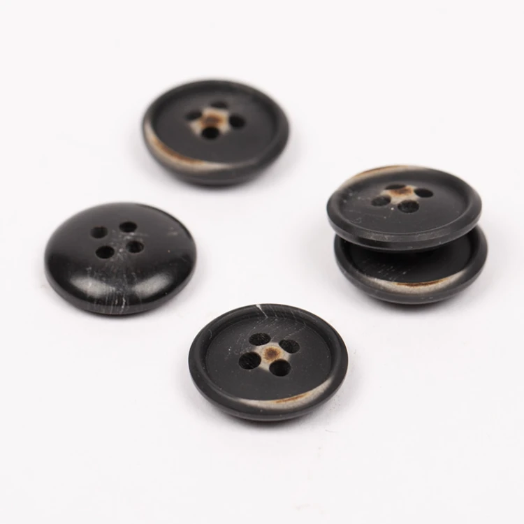 Guzik Drops imitacja drewna opalane / 15 mm / 705