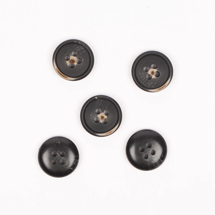 Guzik Drops imitacja drewna opalane / 15 mm / 705