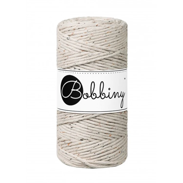 Sznurek skręcany bawełniany Bobbiny Macrame Cord / Leopard / 3mm / 100m
